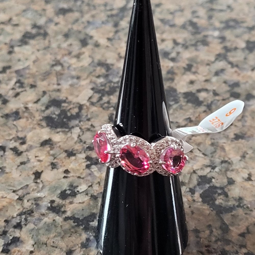 Bomb Party RBP6480 “Sweet And Serene” Purple Pink Bi Color Tourmaline Sz 6